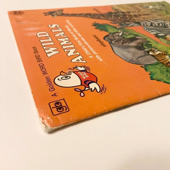 Vintage 1977 Wild Animals Golden Word Bird Book Paperback Golden Press - Picture 5 of 16